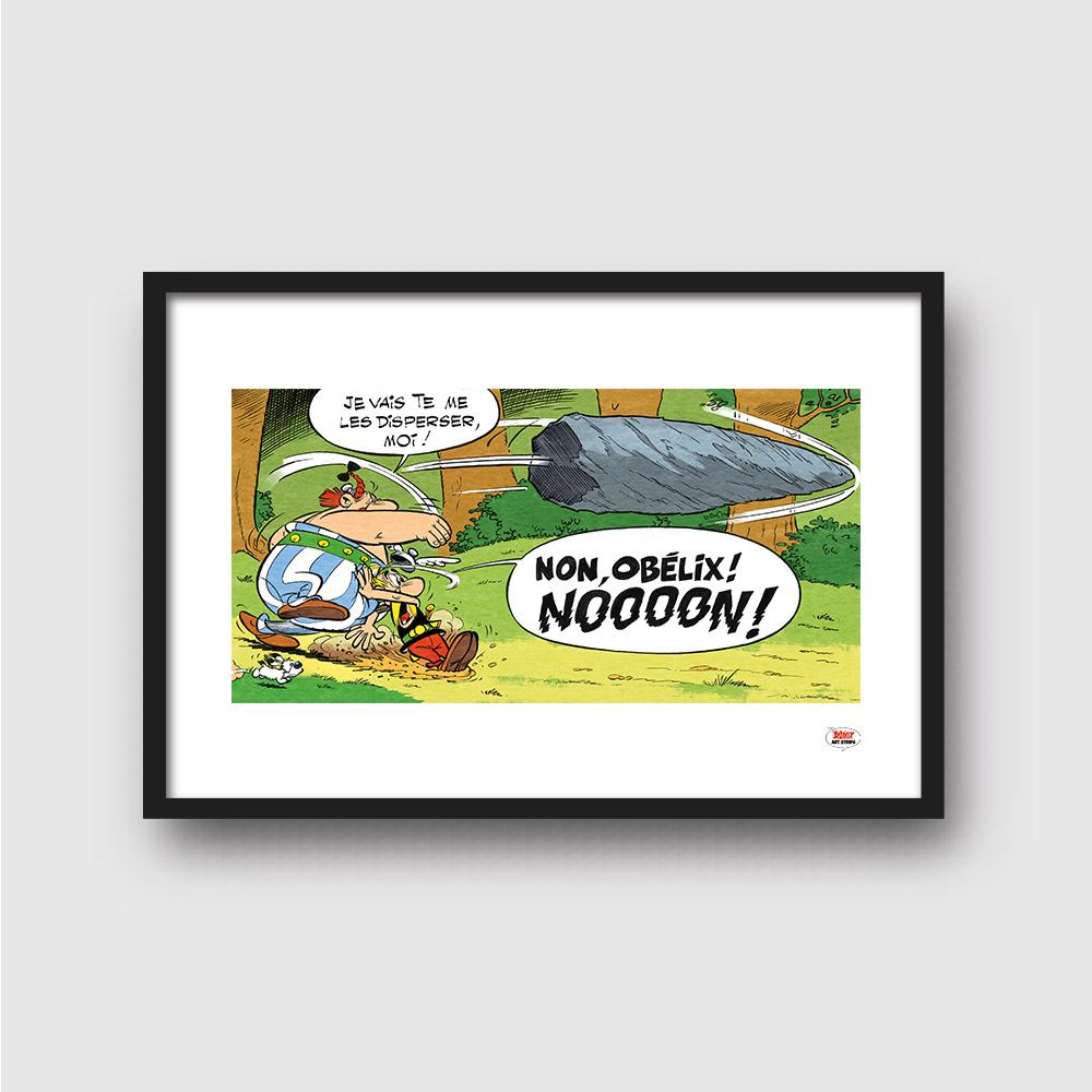 12 Art Strips d'Astérix - Noooon! - Encadrement