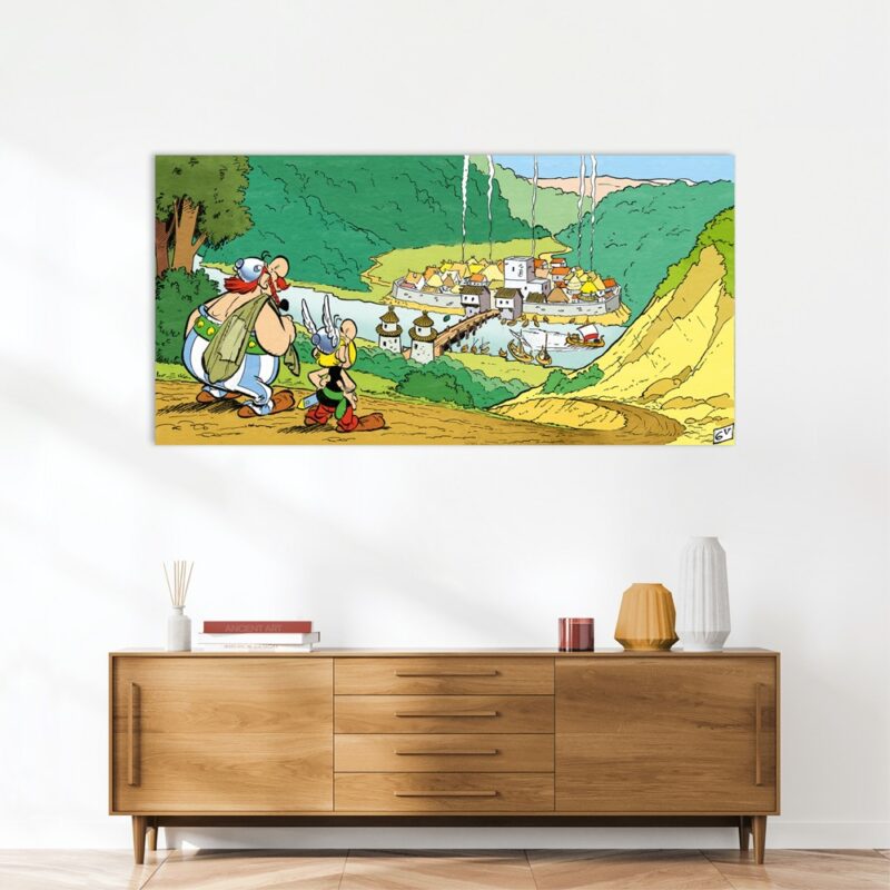 Astérix Art Strips – Rotomagus – Dibond sur plexiglas – 100x200