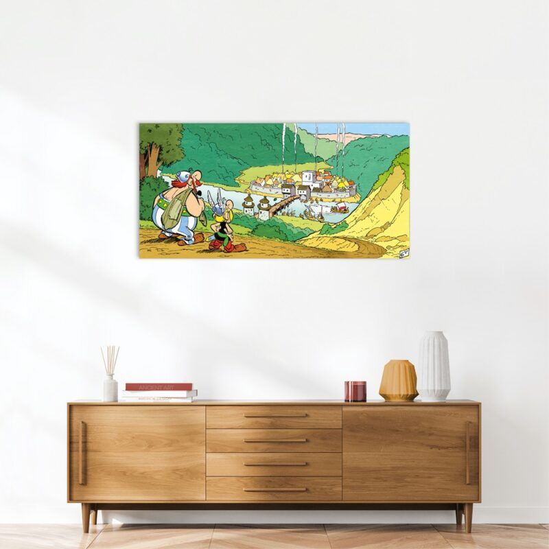 Astérix Art Strips – Rotomagus – Dibond sur plexiglas – 75x150