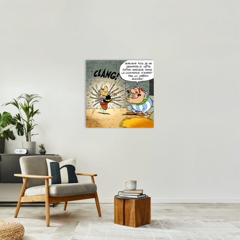 Astérix Art Strips – Potion magique – Dibond sur plexiglas – 80x80