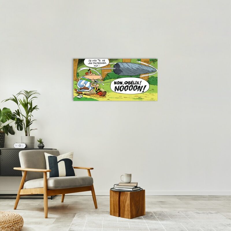 Astérix Art Strips – Noooon! – Dibond sur plexiglas – 50x100 Astérix Art Strips – Noooon! – Dibond sur plexiglas – 50x100