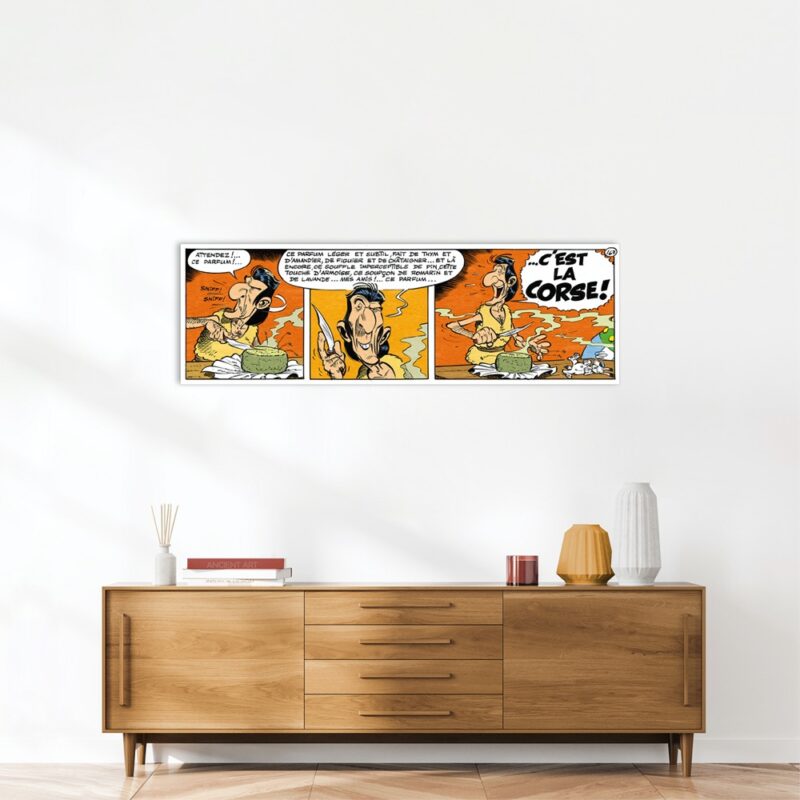 Astérix Art Strips – Le Parfum De La Corse – Dibond Sur Plexiglas – 50x150 Astérix Art Strips – Le Parfum De La Corse – Dibond Sur Plexiglas – 50x150