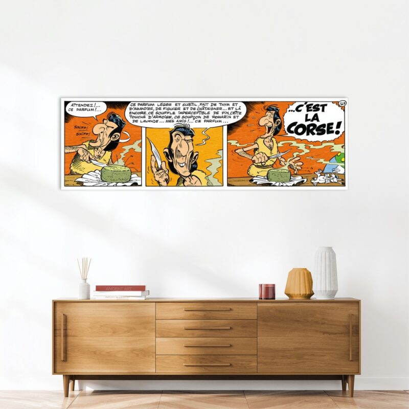 Astérix Art Strips – Le Parfum De La Corse – Dibond Sur Plexiglas – 65x200 Astérix Art Strips – Le Parfum De La Corse – Dibond Sur Plexiglas – 65x200