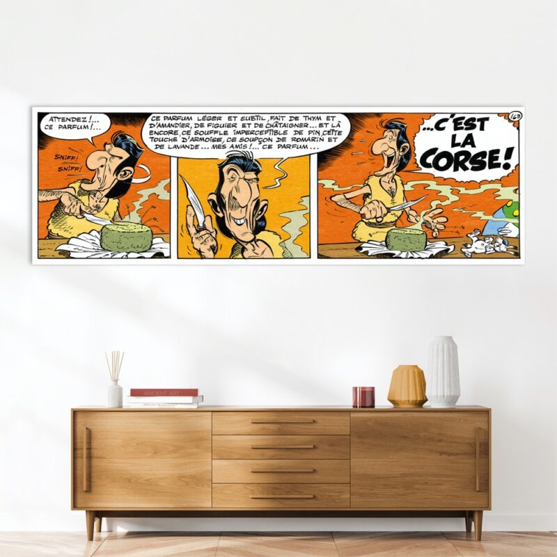 Astérix Art Strips – Le Parfum De La Corse – Dibond Sur Plexiglas – 80x250 Astérix Art Strips – Le Parfum De La Corse – Dibond Sur Plexiglas – 80x250